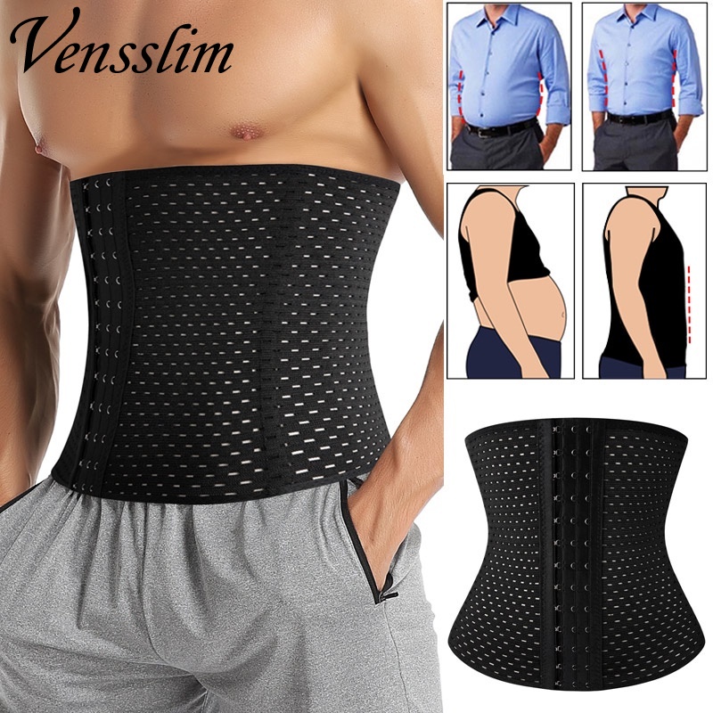 Men Slimming Body Shaper Waist Trainer Trimmer Belt Corset Abdomen Belly Shapers Tummy Control Compression Shapewear