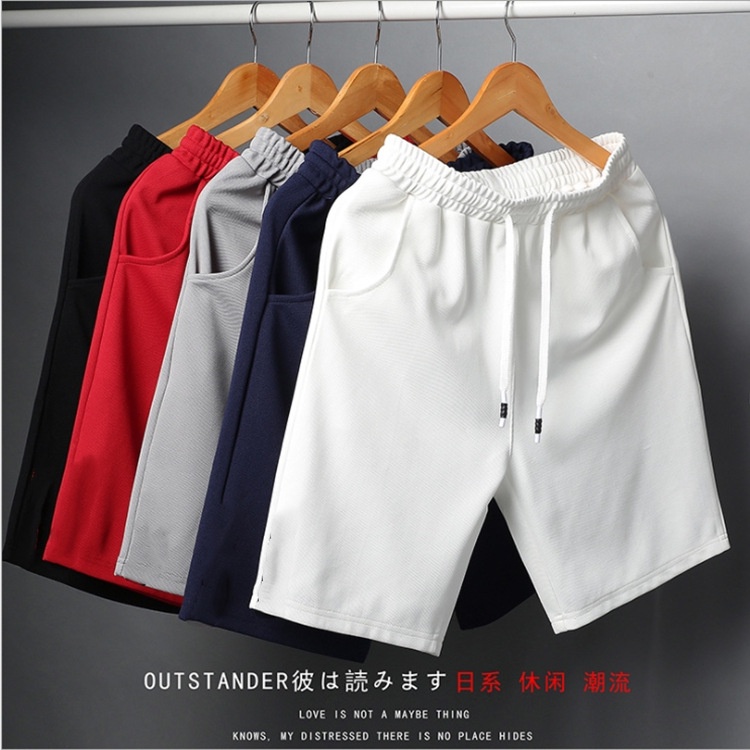 Plus size casual pants, shorts, home pants, summer beach pants, men's casual running shorts, men's 5-point straight pants