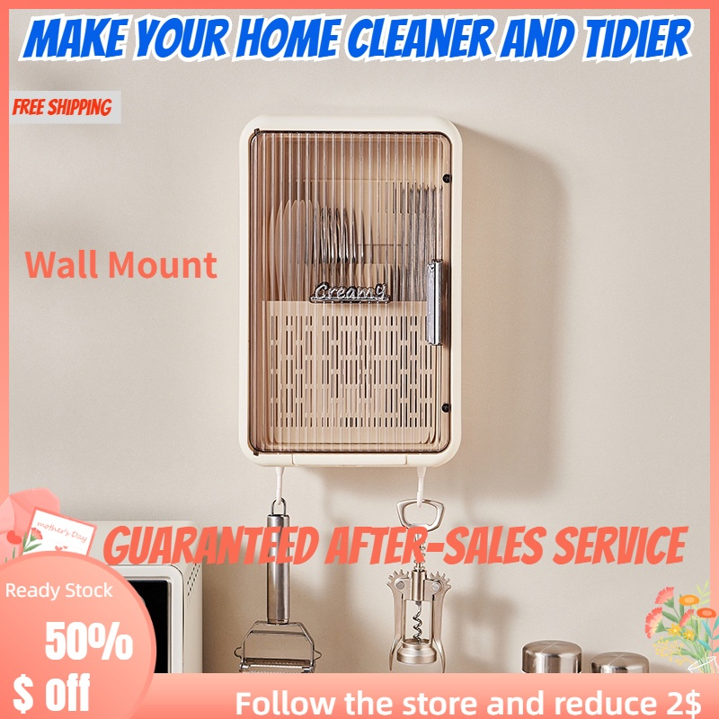 【Free Shipping】Chopstick Storage Rack/storage Rack/wall Mounted Multifunctional Chopstick Storage Box/covered Chopstick Bucket/kitchen Storage