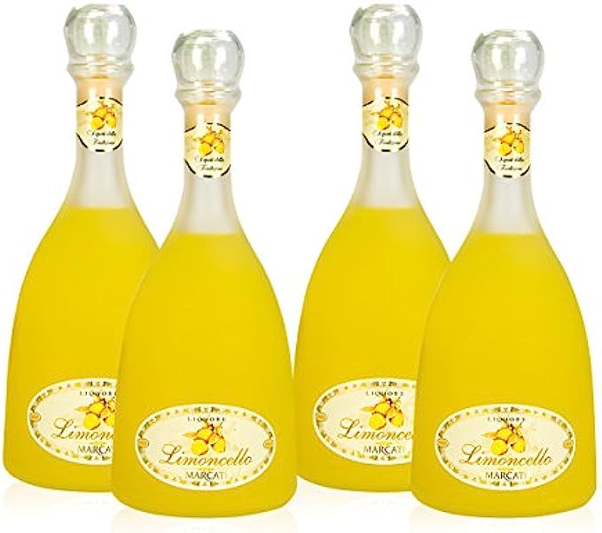 Limoncello d&#039;Italia Marcati Gagliano (Pack 4 Satin Finish Bottles)