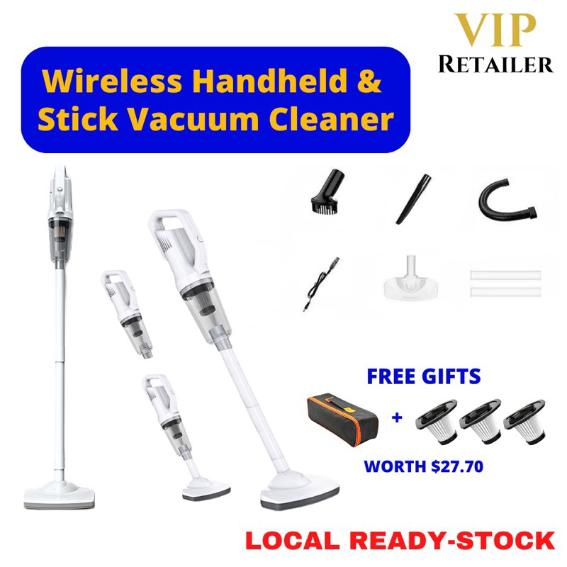 (VIP Retailer) Cordless Vacuum Cleaner | Car Home | Wet &amp; Dry Strong Suction 12000Pa Handheld Vacuum Cleaner 
