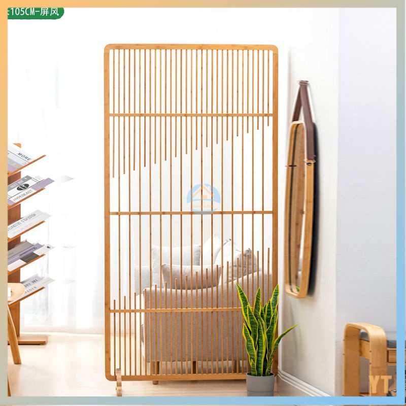 Bamboo screen partition bedroom blocking folding living room mobile Japanese entryway partition wall home Chinese simple modern