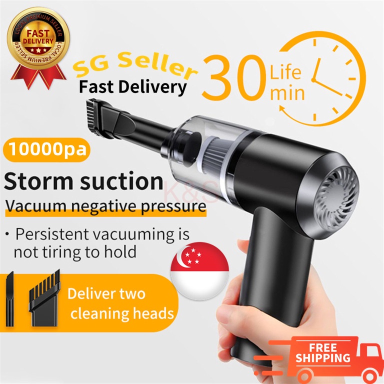 SG Stock Vacuum Cleaner USB Mini Handheld Vacuum Small Vacuum For Home/Car Wet And Dry 
