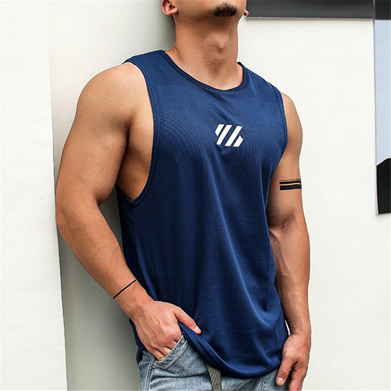 Men Sleeveless Singlet Quick-drying Tank Tops T-Shirts Size M-4XL