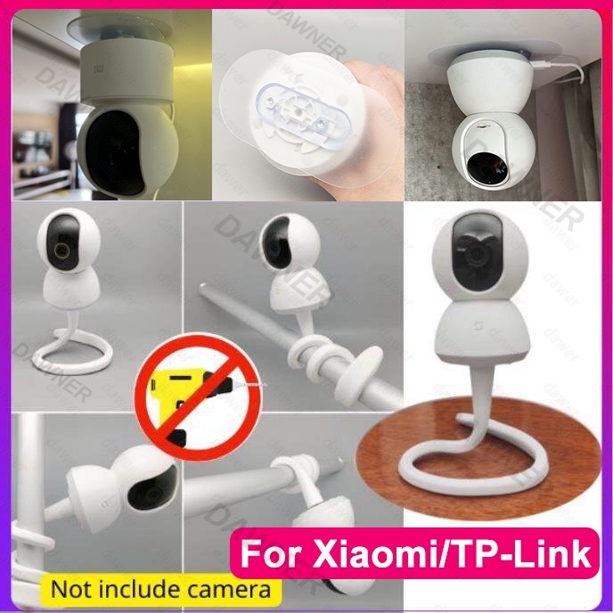 For Xiaomi TP-Link Tapo Camera CCTV Stand Holder Free-Punch Wall Mount Without Drilling Adjustable Bracket Tripod